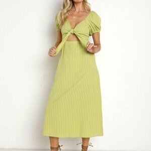 Show Me Your Mumu Gabrielle Tie Dress Pear Green NWOT XS
